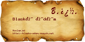 Blaskó Ádám névjegykártya